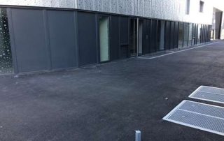 Facade commerce acier vitree panneau plein - MBSteel