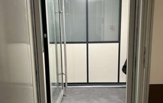 Porte acier vitre automatique - MB Steel